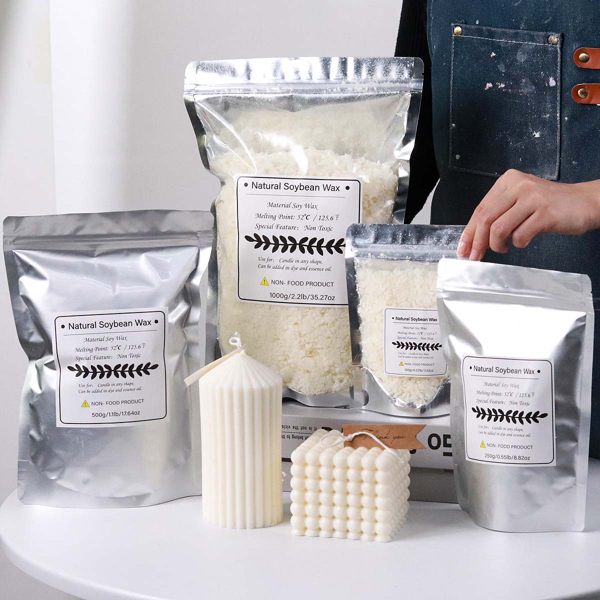 Candle Making Los Angeles - 500g/1kg Natural Soy Wax Flake DIY
