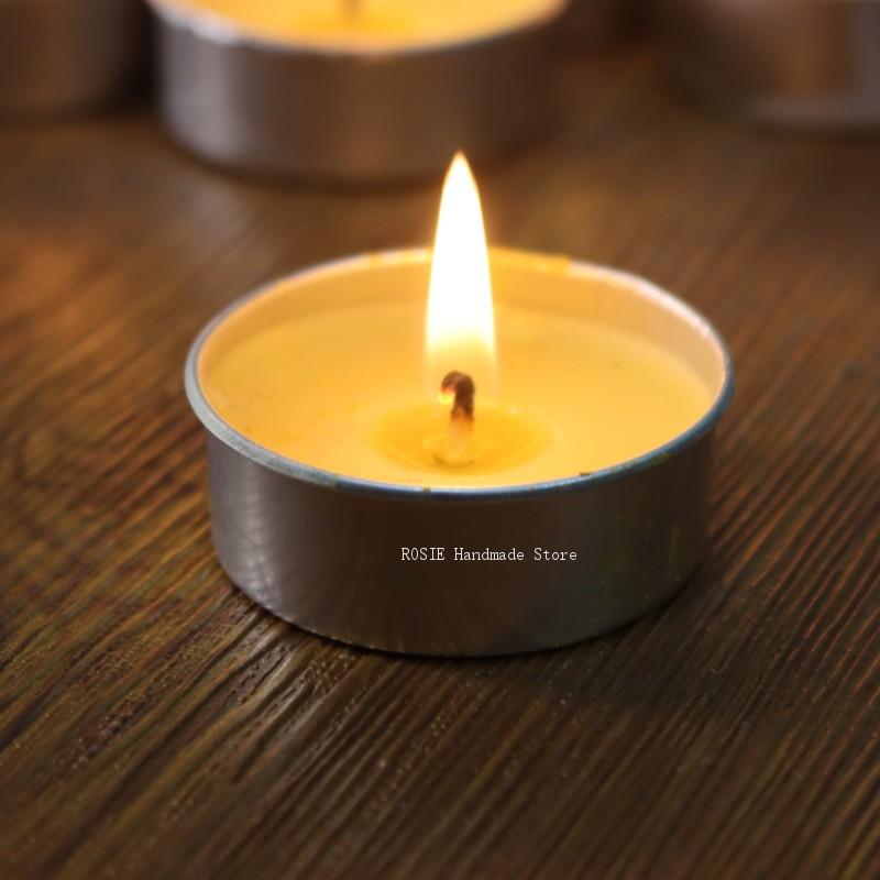 Soy Wax Pillar Blend - Empty Tea Wax Circular Aluminum Box