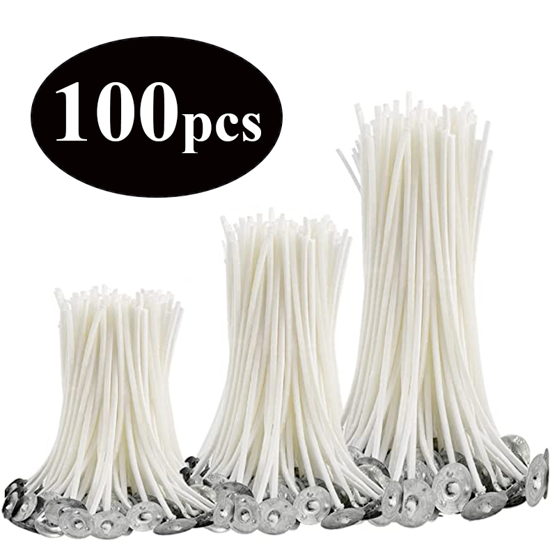 Soy Wax Pillar Blend - Smokeless Candle Wicks 2.6-20cm Pre-Waxed Cotton