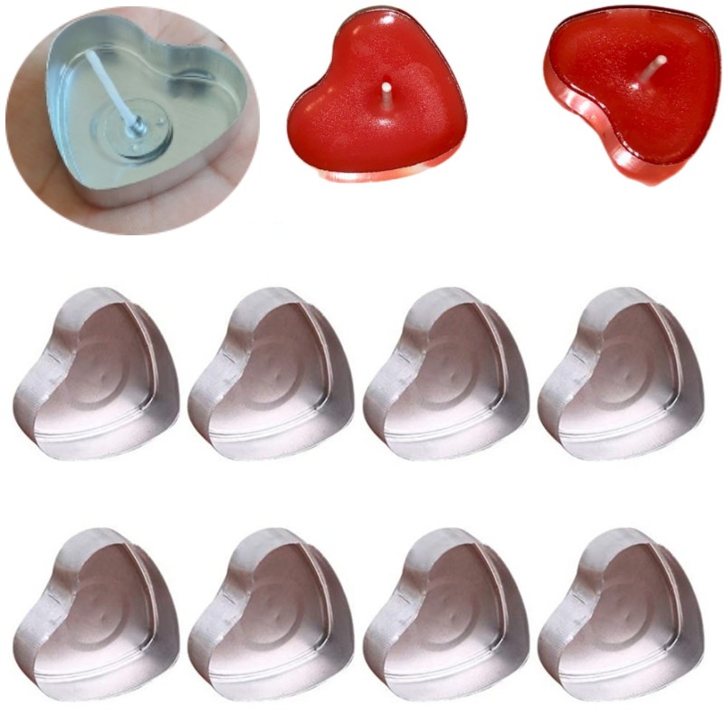 100 Sets Heart shaped Empty Al - Candle Making Kit Wholesale review and price