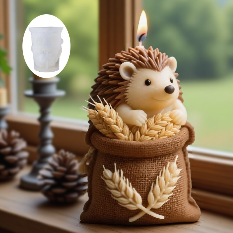 A Cute hedgehog-shaped Candle  - Candle Making Temperature review and price