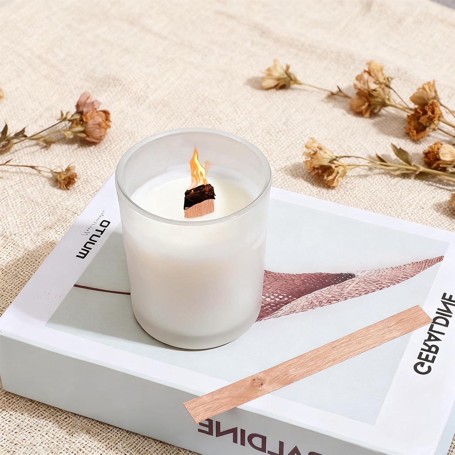60Pcs Wood Wicks for Candles M - Soy Wax Pillar Blend review and price