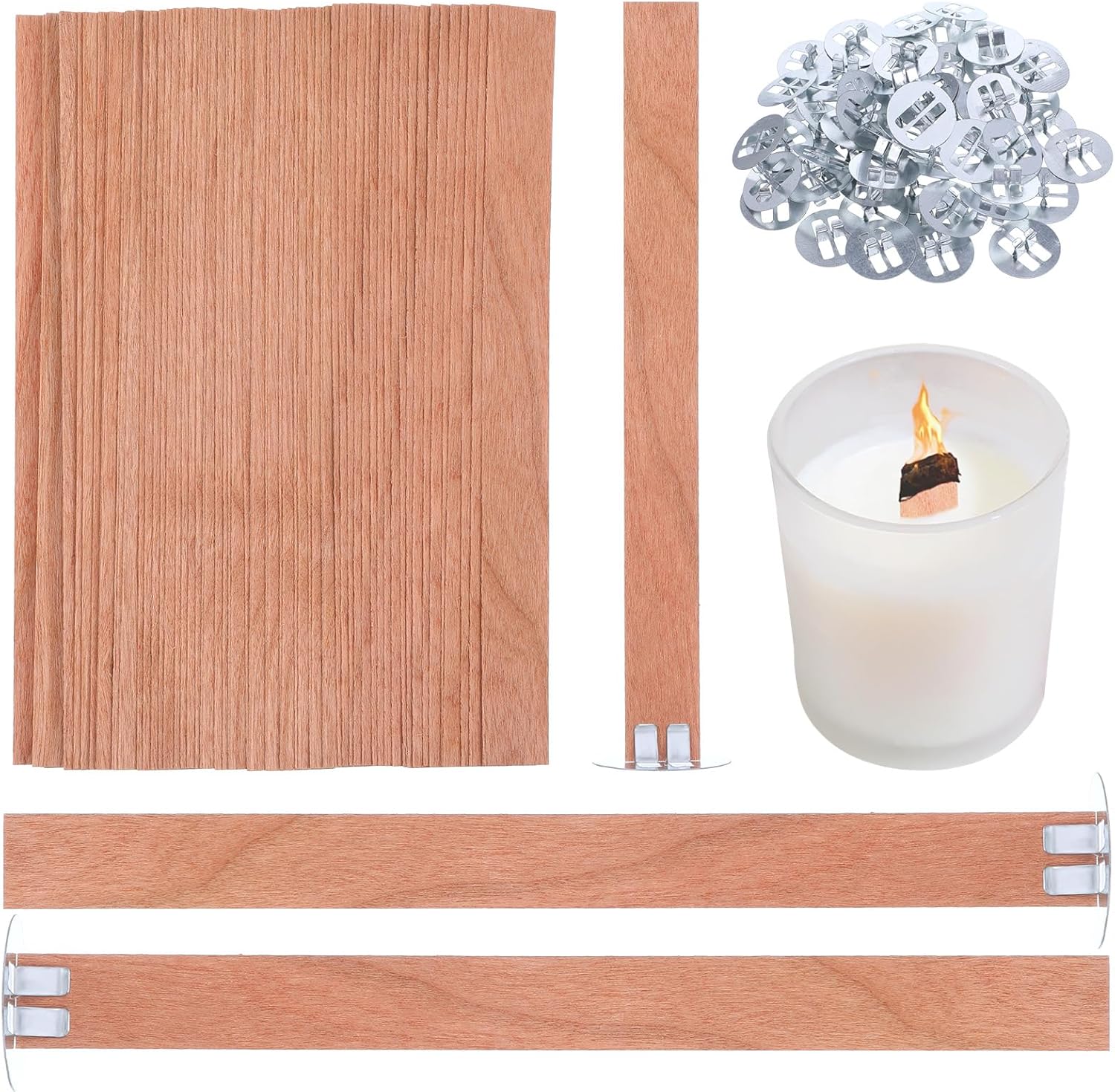 60Pcs Wood Wicks for Candles M - Soy Wax Pillar Blend review and price