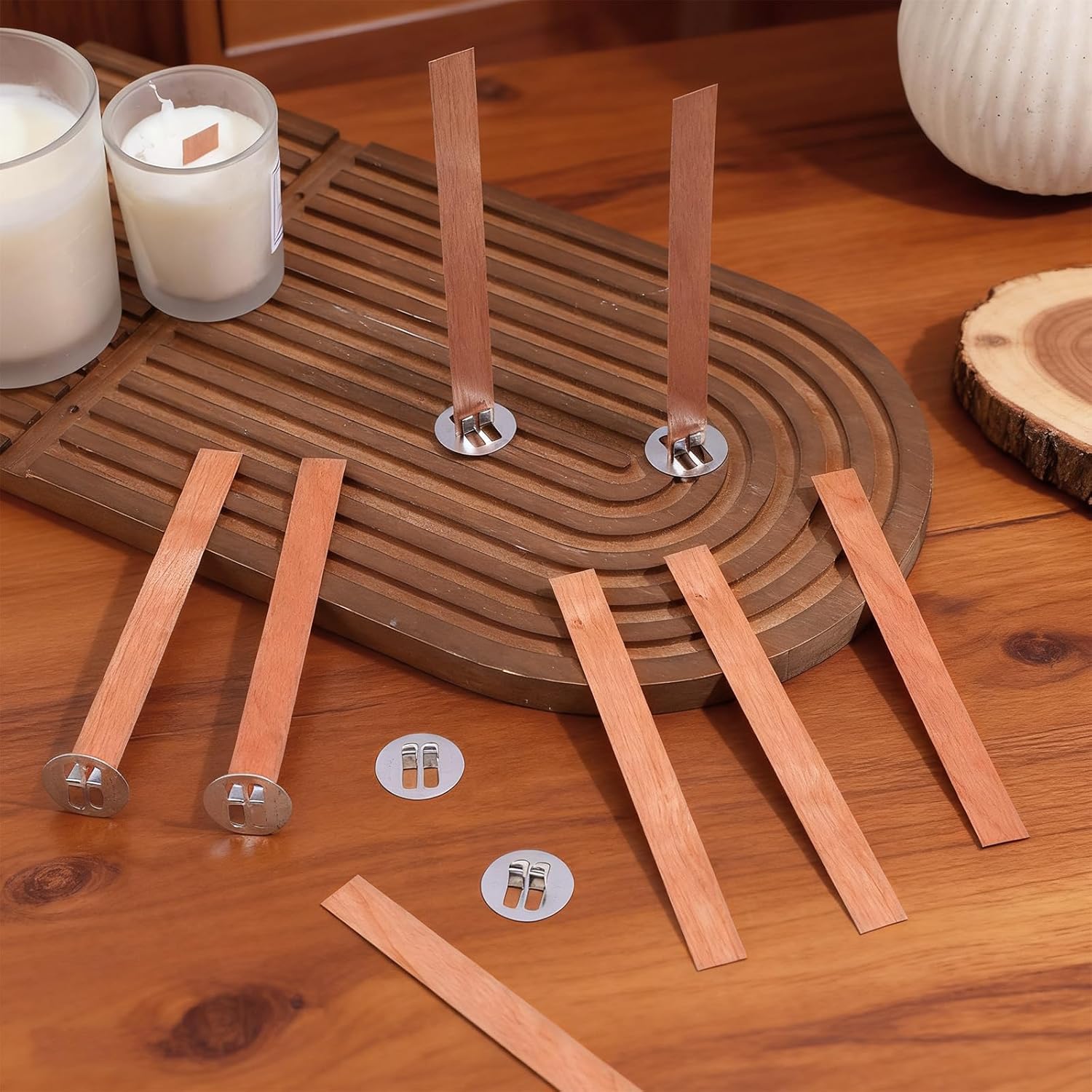 60Pcs Wood Wicks for Candles M - Soy Wax Pillar Blend review and price