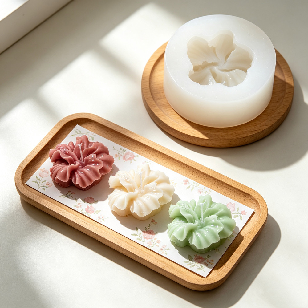 2pcs Hibiscus Flower Candle Mo - Candle Making Kit Wholesale review and price